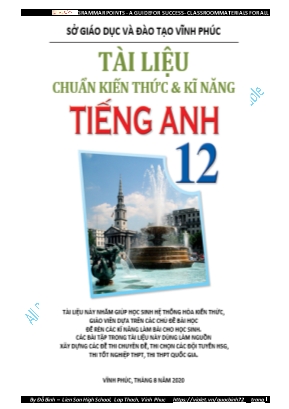 Tài liệu chuẩn kiến thức và kĩ năng môn Tiếng Anh - Đỗ Bình